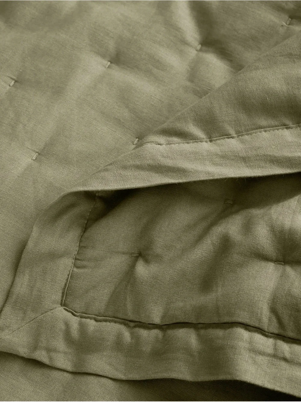 NWOT Quince Dusty Olive European Linen Dream Quilt and Shams Set Retail 234